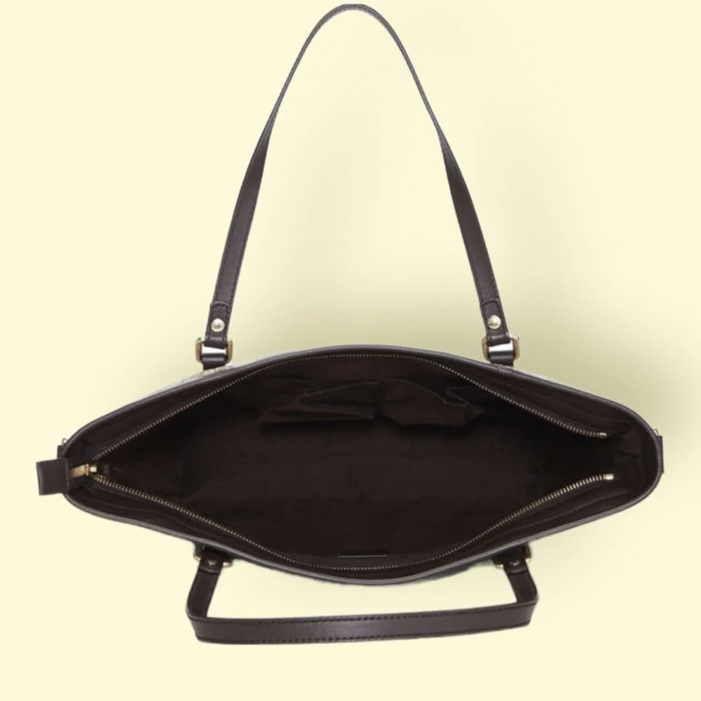 GUCCI ORIGINAL GG SUPREME CANVAS ZIP POCKET LARGE TOTE - Picture 3 of 6